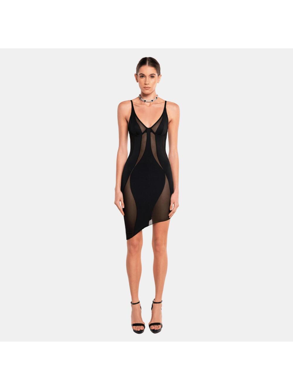 OW SWIRL Mini Dress black flaw